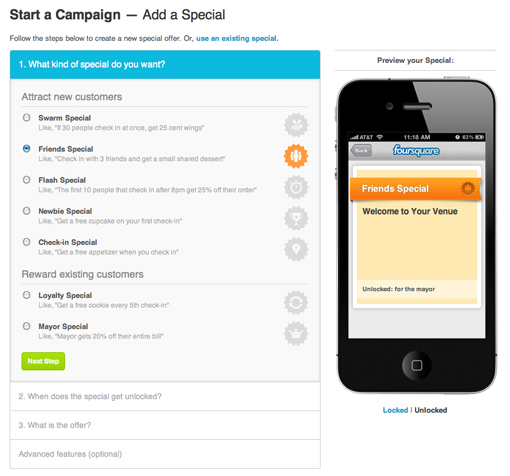 FourSquare-Specials-Add-Campaign