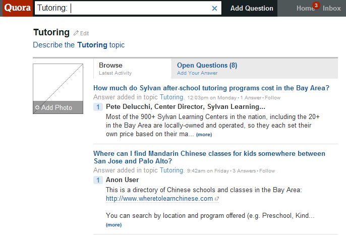 Quora-Tutoring-Topics
